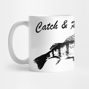 Catch and Release Series, Perch, Black color Mug